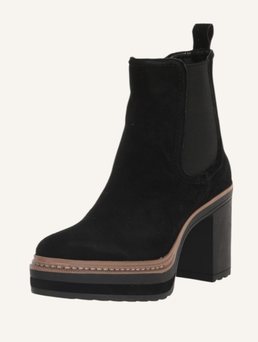 Steve Madden Lexa Black Suede Platform Chelsea Boots Size 10 NWT - Picture 2 of 10